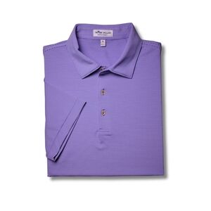 Peter Millar Lavender Striped Summer Comfort Golf Polo M